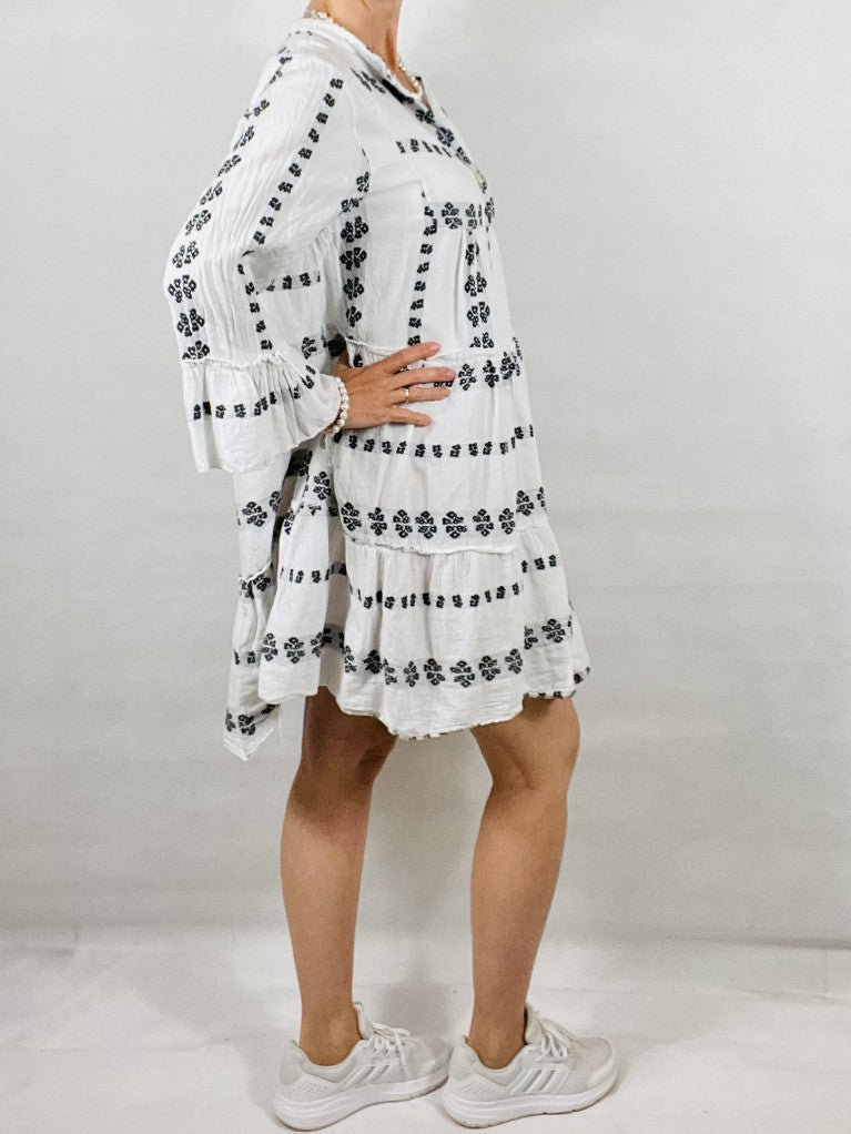 Black Aztec Tunic Dress