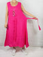 Pink Linen Dress with Tie