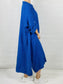 Cobalt Blue Cotton Maxi Dress with Sleeves.